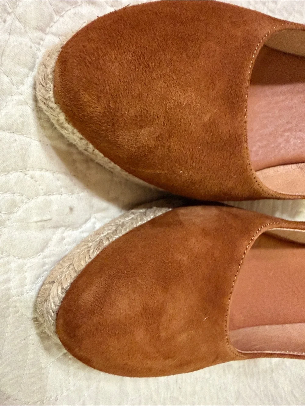 Andre Assous Brown Suede Pointed Slingback Wedge Espadrilles. SZ 39 (9)